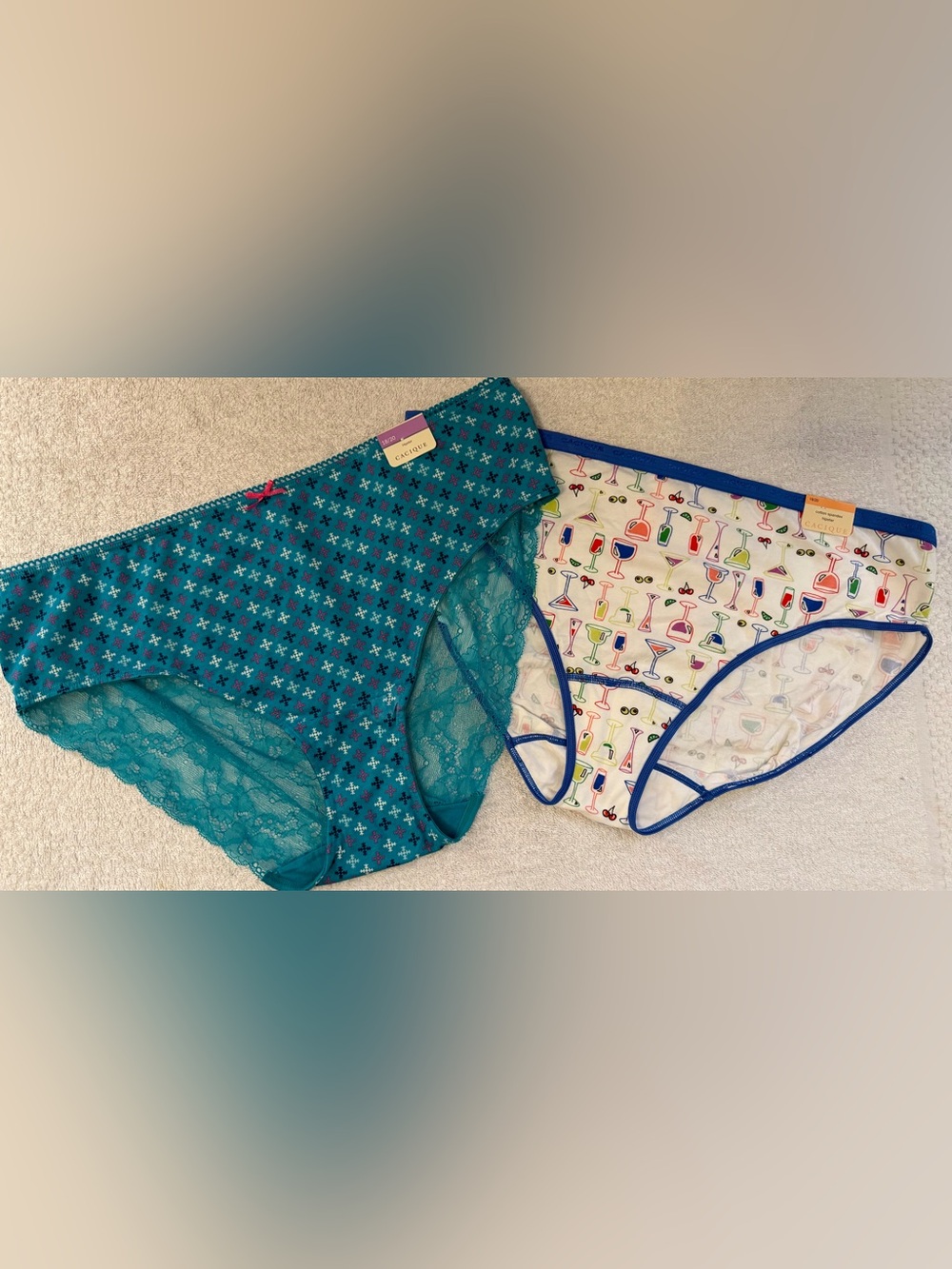 NWT Y2K Cacique Hipster Cheeky Panties Vintage Retro Kitschy Girlcore Cotton